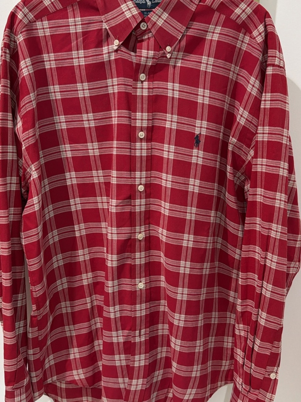 Polo by Ralph Lauren Red Plaid Button-Down Shirt (M)